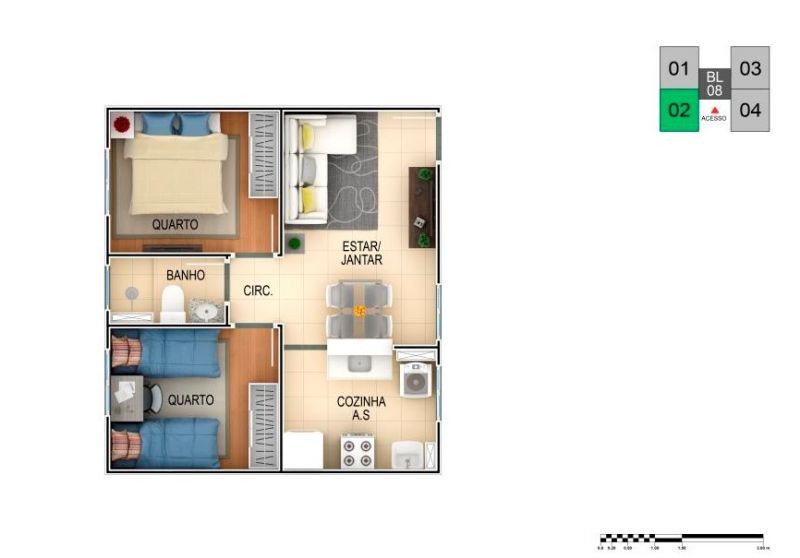 Apartamento à venda com 2 quartos, 41m² - Foto 9