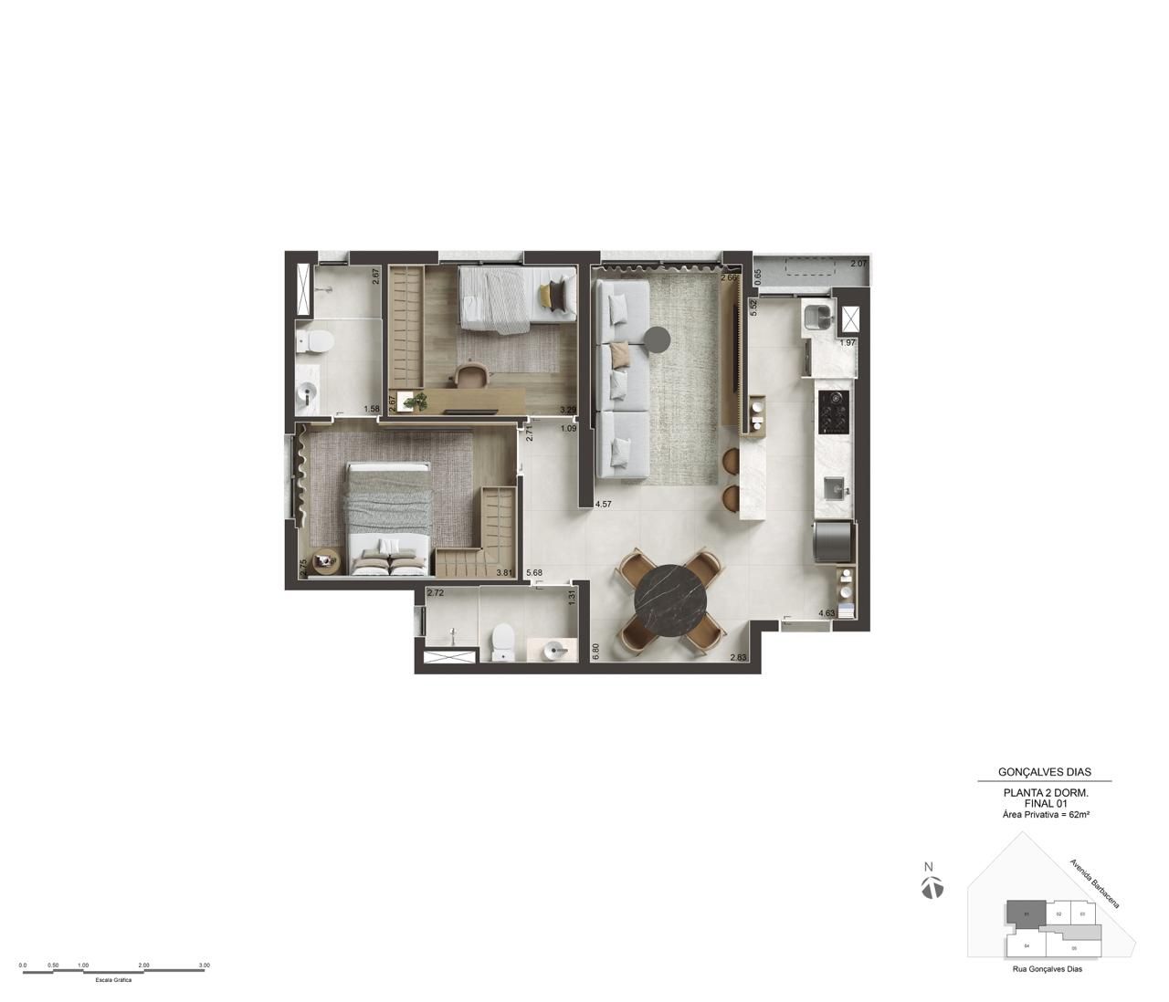 Apartamento à venda com 2 quartos, 66m² - Foto 18