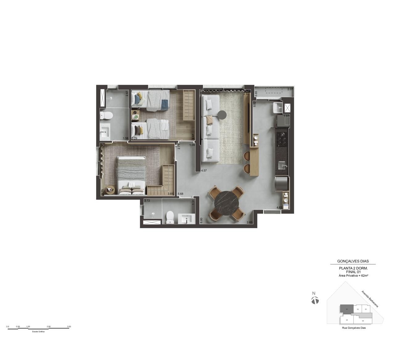 Apartamento à venda com 2 quartos, 66m² - Foto 19