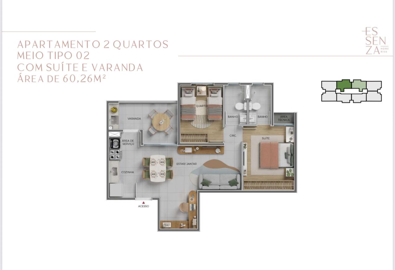 Apartamento, 3 quartos, 55 m² - Foto 11
