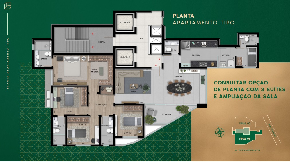 Apartamento à venda com 4 quartos, 150m² - Foto 5