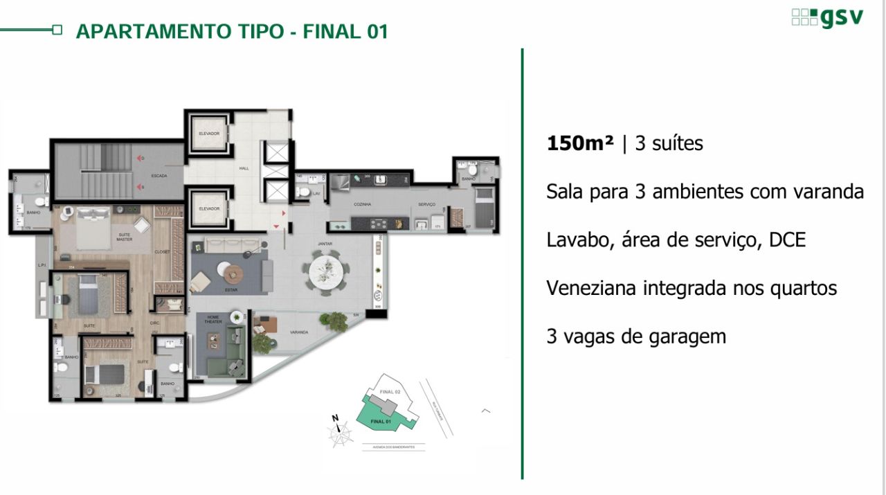 Apartamento à venda com 4 quartos, 150m² - Foto 10