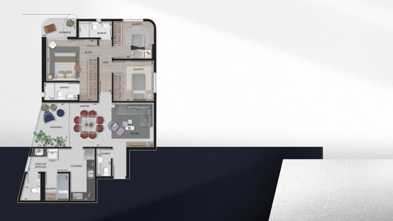 Apartamento à venda com 3 quartos, 114m² - Foto 3