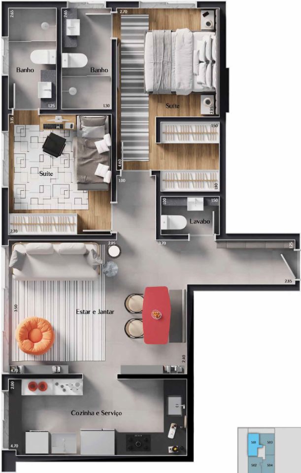 Apartamento à venda com 3 quartos, 113m² - Foto 12