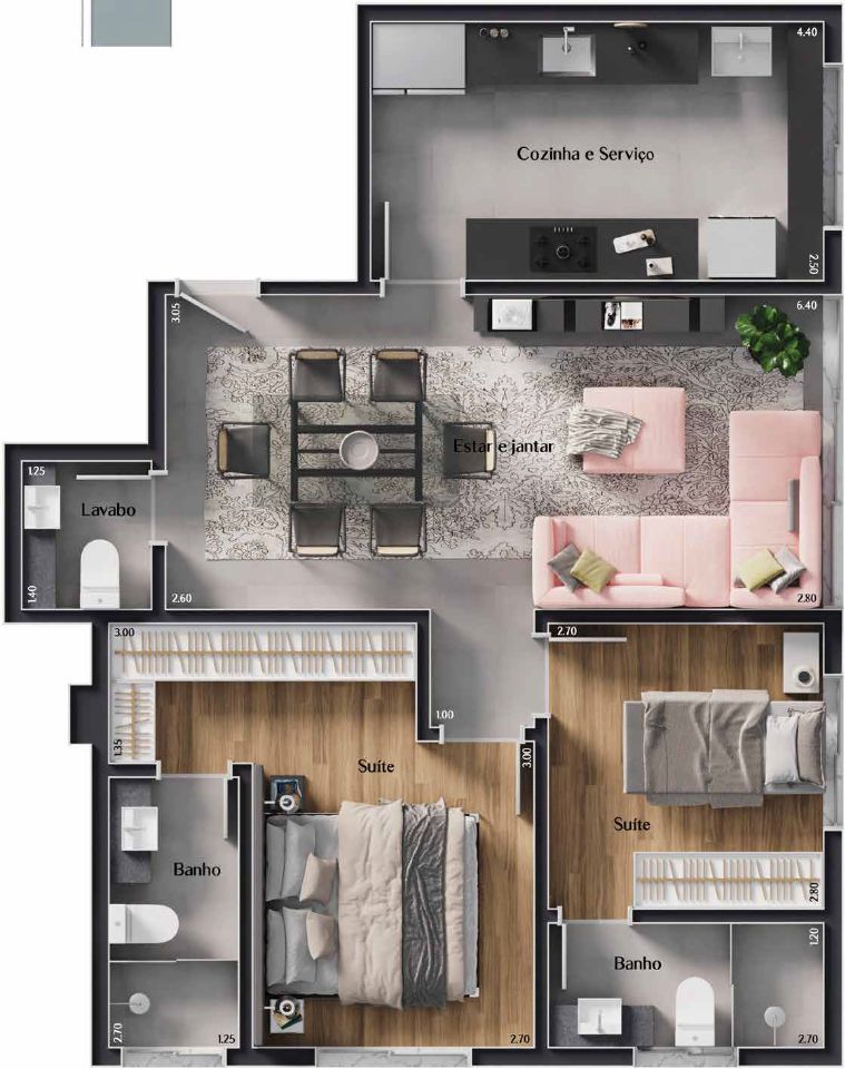 Apartamento à venda com 3 quartos, 113m² - Foto 17