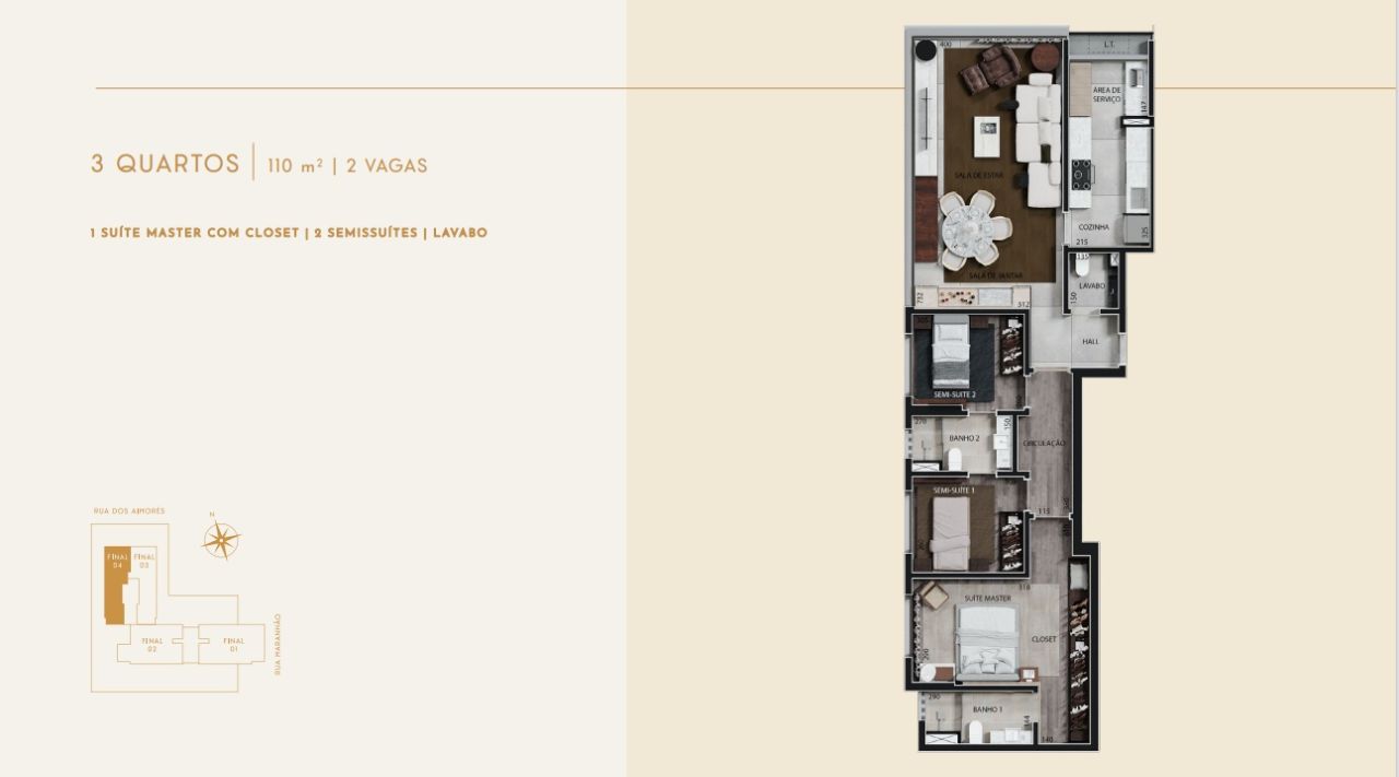 Apartamento à venda com 3 quartos, 110m² - Foto 23