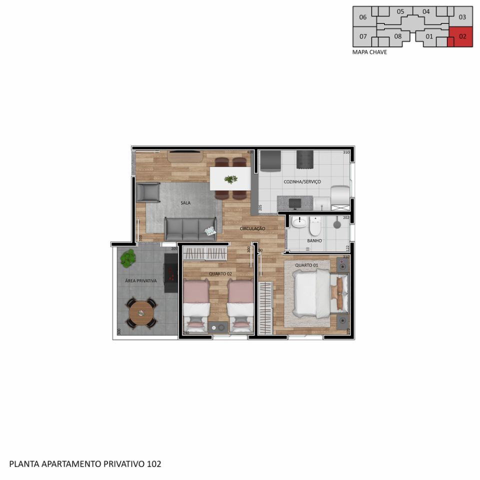 Apartamento à venda com 2 quartos, 43m² - Foto 7