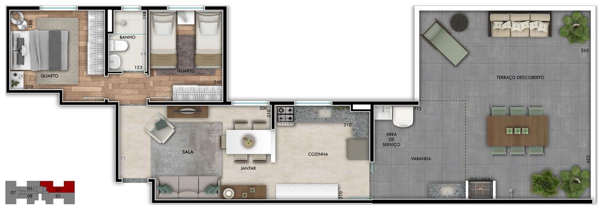 Apartamento à venda com 2 quartos, 43m² - Foto 10