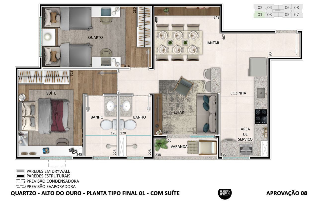 Apartamento à venda com 2 quartos, 49m² - Foto 7