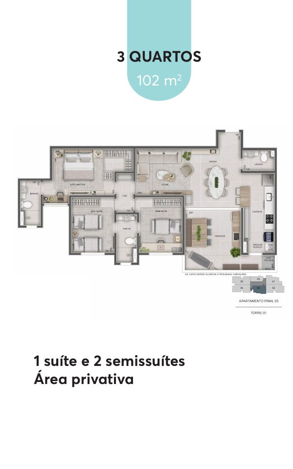 Apartamento à venda com 3 quartos, 97m² - Foto 20