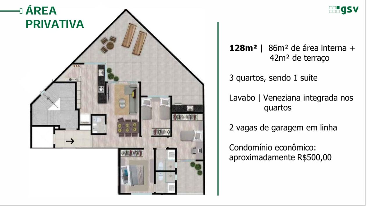 Apartamento à venda com 3 quartos, 86m² - Foto 3